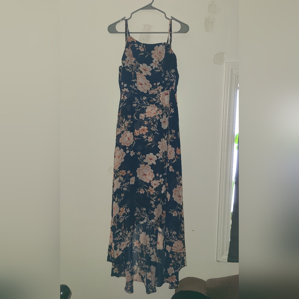 Lulu's Blue and Pink High Low Sundress for Weddings